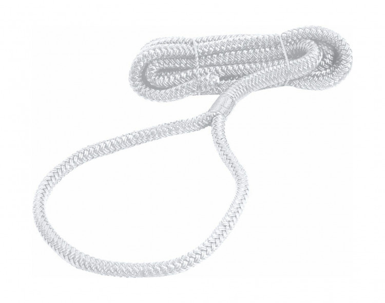 Веревка из сверхпрочного полиэфира с огонами для крепления кранца, d8 мм, L1,5 м, белый 