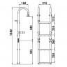 Трап складной с горизонтальным креплением, 4 ступени ироко (ширина 215мм.), арт. 040122T, Техномарин Трап складной с горизонтальным креплением, 4 ступени ироко (ширина 215мм.), арт. 040122T, Техномарин