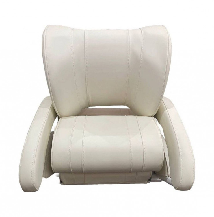 Кресло с перекидной спинкой и болстером, обивка белый винил, арт. 4620136033022,          MARINE ROCKET 