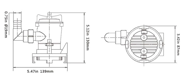 Трюмная помпа "Мореман", 38 л/мин, 12 В, арт. 10264006,          Мореман 