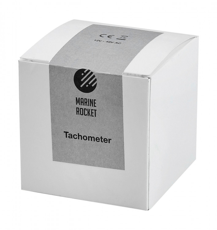 Тахометр универсальный со счетчиком моточасов, подсветкой и внешним питанием, провод 4,5 м, арт. THM111MR,          Marine Rocket  Тахометр универсальный со счетчиком моточасов, подсветкой и внешним питанием, провод 4,5 м, арт. THM111MR,          Marine Rocket