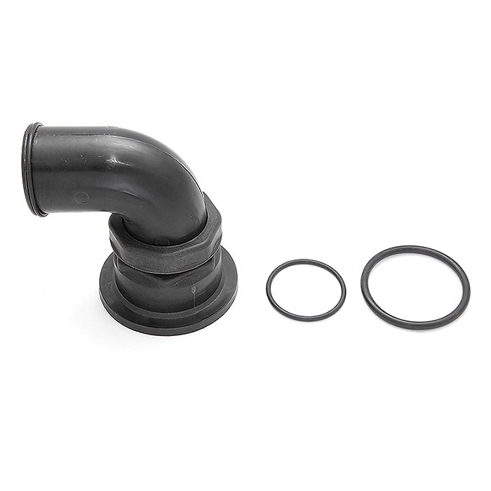 Патрубок заливной 50мм. 90 град, пластик, арт. 43370,          Nuova Rade 