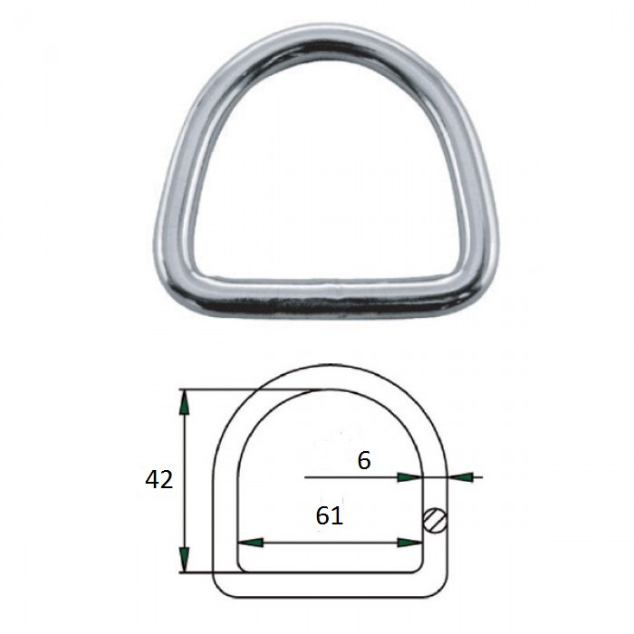 Обушок 6х60 мм, арт. 2302-0120,          CIM 