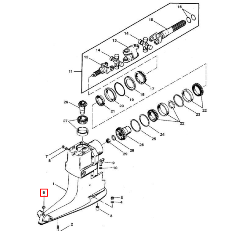 Заглушка Mercury 6/8/9.9/15 HP; Mercruiser ALPHA  (Osaka), арт. 19-47579-TW,          OSAKA 