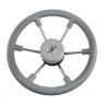 Рулевое колесо LEADER TANEGUM серый обод серебряные спицы д. 330 мм, арт. VN7330-03,          Volanti Luisi 