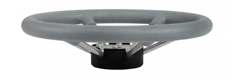 Рулевое колесо LEADER TANEGUM серый обод серебряные спицы д. 330 мм, арт. VN7330-03,          Volanti Luisi 