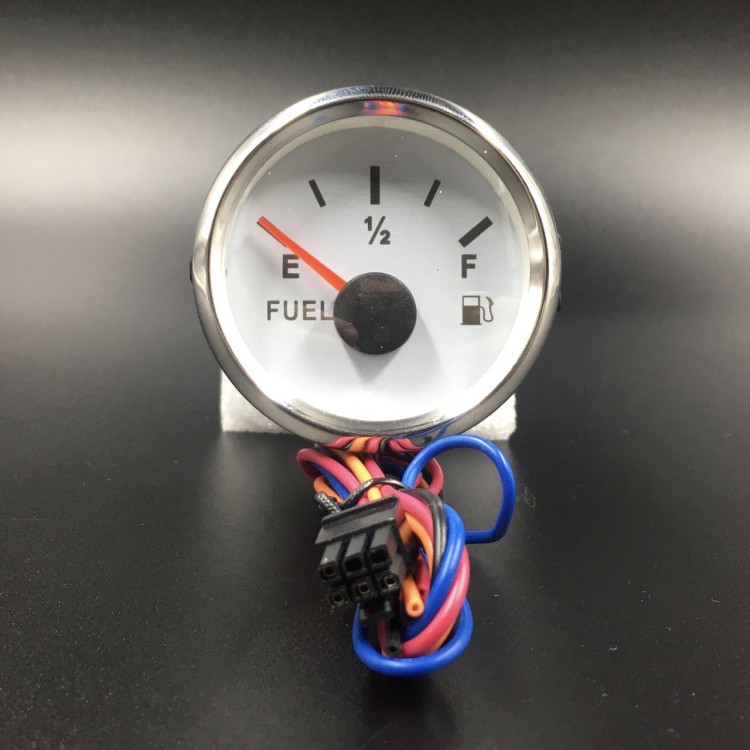 Указатель уровня топлива (аналог) (белый, хромированный ободок), арт. 801-00001,          РРЦ РАЗНОЕ 