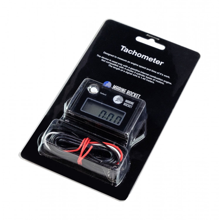 Тахометр универсальный со счетчиком моточасов, арт. THM202MR,          MARINE ROCKET  Тахометр универсальный со счетчиком моточасов, арт. THM202MR,          MARINE ROCKET