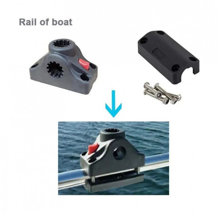 Крепление держателя спиннинга универсальное черное, арт. MGFAM001,          Marine Rocket 