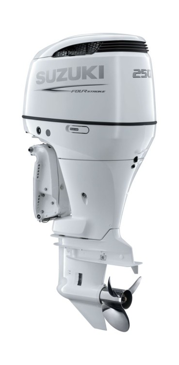 Мотор лодочный Suzuki DF250TX, белый, б/у (со следами установки), арт. pm2368 (DF250TX),  