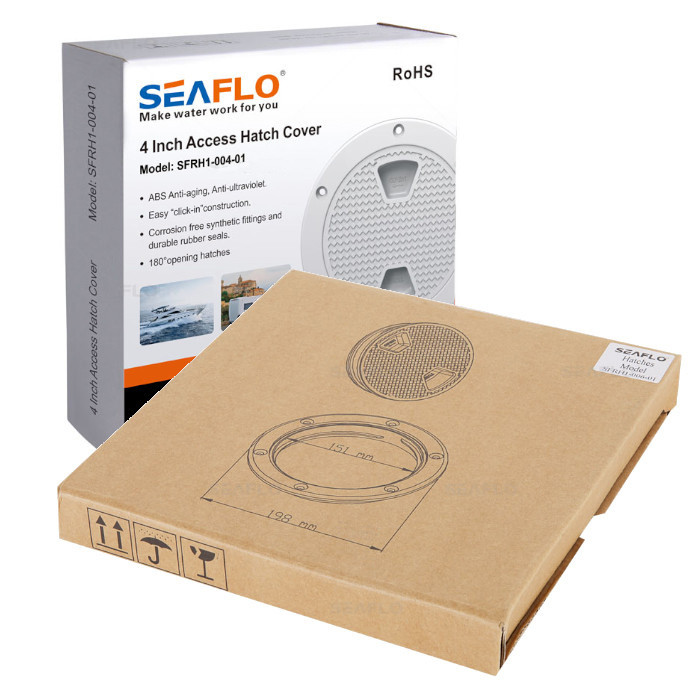 Крышка люка технологическая SEAFLO 101 мм, белая, арт. SFRH1-004-01,          SeaFlo 