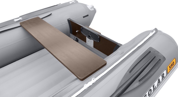 Надувная лодка ПВХ, SOLAR-380 К (Максима), серый, арт. SLR380k_max_grey,          SOLAR 