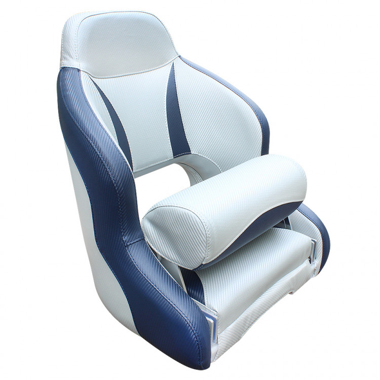 Кресло с болстером Skipper carbone, светло-серый с темно-синим, арт. 10265541,          Китай 