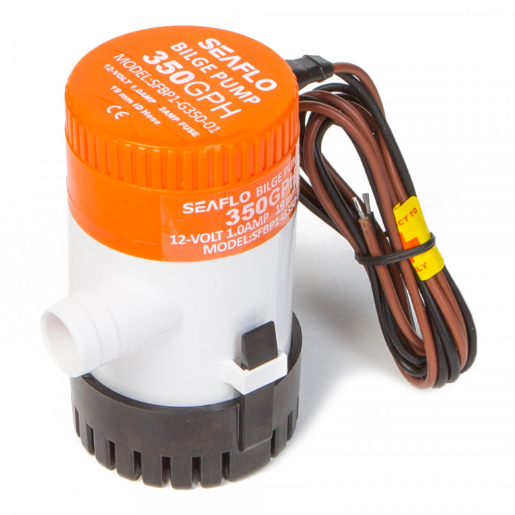 Помпа водооткачивающая SeaFlo трюмная, 24V 350 галлон/час, патрубок 19 мм, арт. SFBP2-G350-01-ts,          SeaFlo 
