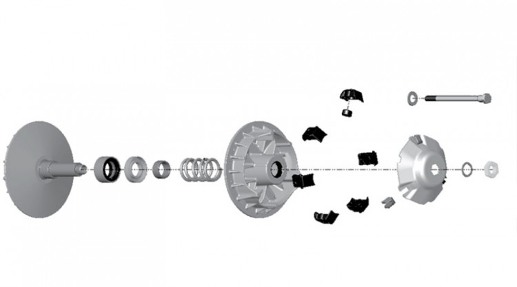 Ведущий вариатор квадроцикла BRP 0900-0034 (нов. арт. 0900-0392), арт. 0900-0034,          CVTech  Ведущий вариатор квадроцикла BRP 0900-0034 (нов. арт. 0900-0392), арт. 0900-0034,          CVTech