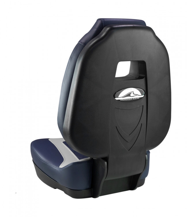 Кресло складное мягкое FISH PRO II с высокой спинкой, цвет синий/серый, арт. 1041419,          Springfield 