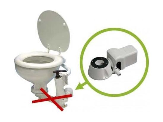 Комплект для переделки ручного унитаза в электрический, 12 В, арт. 5500000712,          Matromarine 