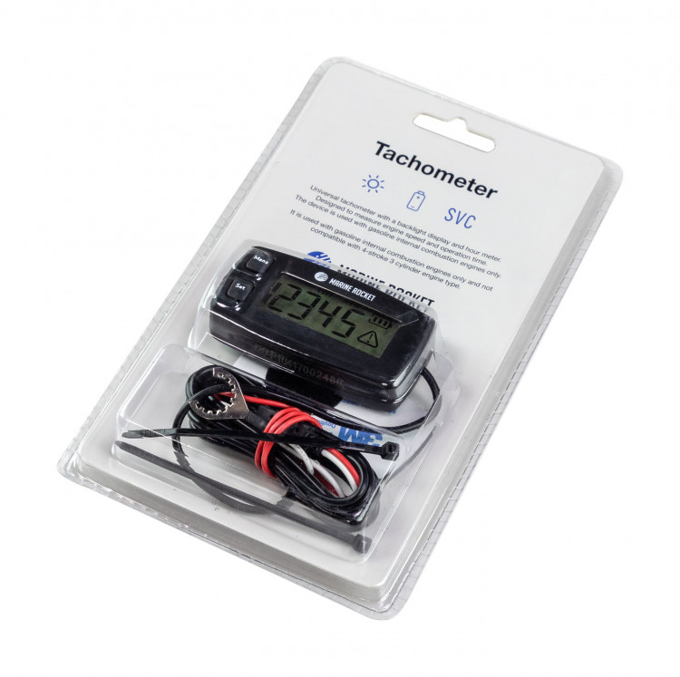Тахометр универсальный со сменной батарейкой, арт. THM304MR,          Marine Rocket  Тахометр универсальный со сменной батарейкой, арт. THM304MR,          Marine Rocket