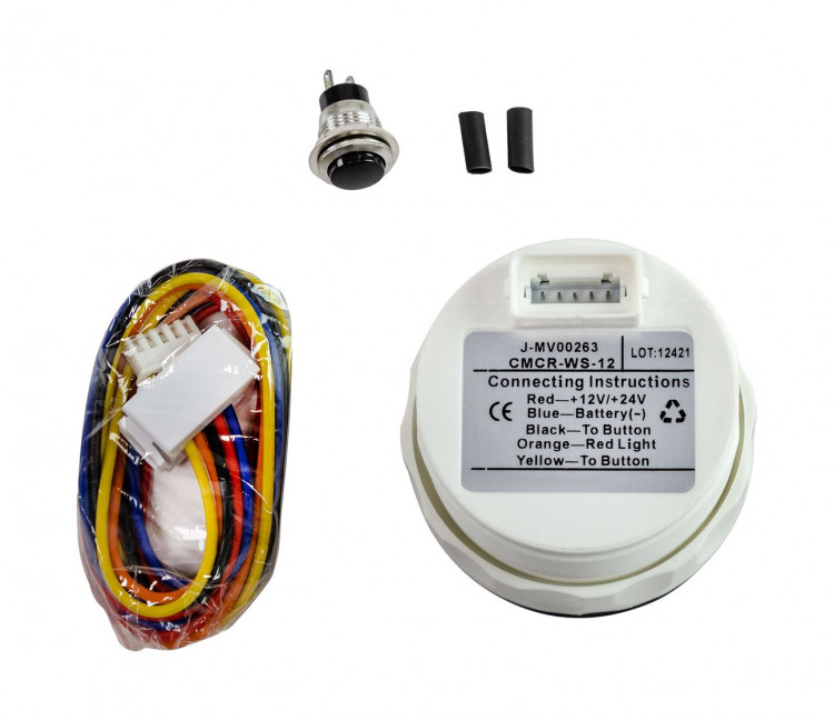 Часы кварцевые, аналоговый белый циферблат, нержавеющий ободок, д. 52 мм, Marine Rocket, арт. QCA0002WSMR,          MARINE ROCKET 