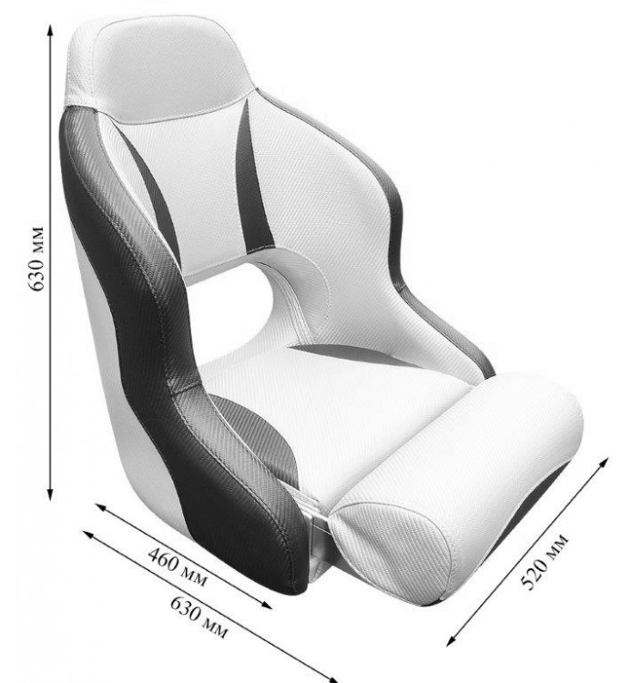 Кресло с болстером Skipper carbone, черный с темно-серым, арт. 10265542,          Китай 