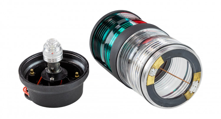 Огонь ходовой комбинированый LED (топовый, красный, зеленый), арт. LPNVGFL00471,          GUMN YIE 