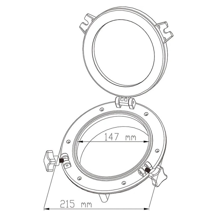 Иллюминатор круглый, 210 мм, белый, арт. 10252382,          SeaFlo 