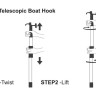 Багор телескопический 600-1050 мм, арт. MA005,          OceanSouth 