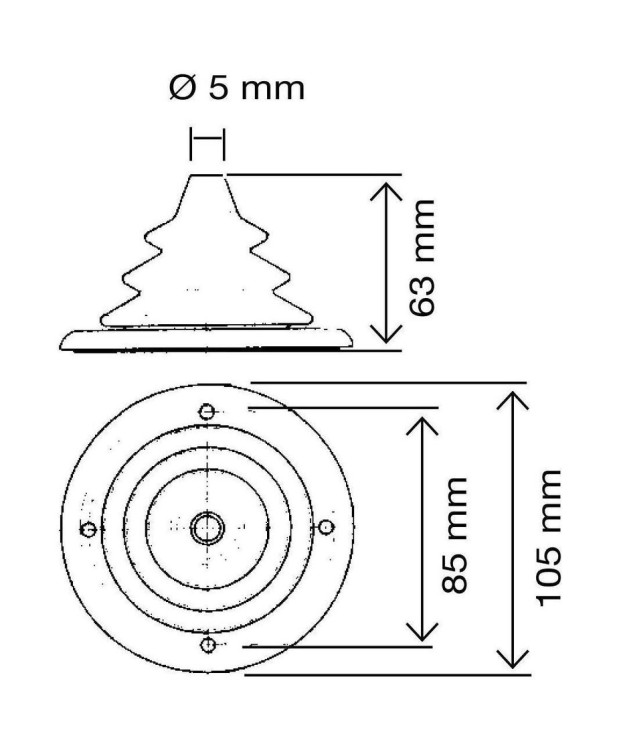Уплотнитель для тросов управления серый, д. 105 мм, арт. CU2805,          Nano Protech 
