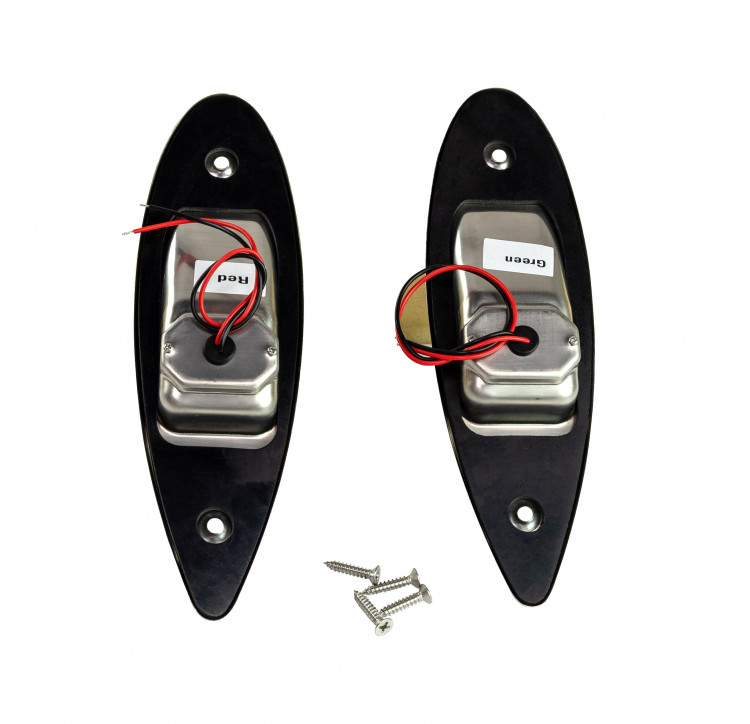 Огни ходовые врезные светодиодные, нержавеющий корпус, арт. 00195-LD,          AAA 