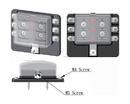 Блок на 6 предохранителей, арт. AES16150206S,          AES.Co 
