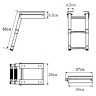 Трап телескопический с салазками, 300 мм, 2 ступени, арт. 10247437,  