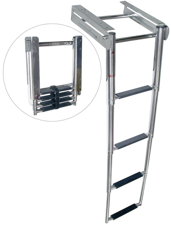 Трап телескопический с салазками, 300 мм, 2 ступени, арт. 10247437,  