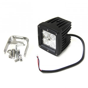 Прожектор палубный светодиодный, квадратный, черный алюминиевый корпус