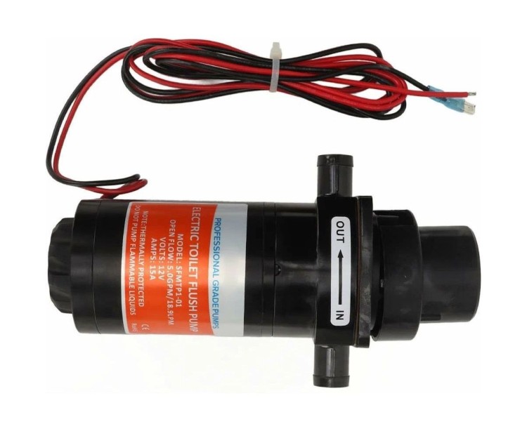 Насос электрический для унитаза, круглый фланец 12 В, SeaFlo, арт. SFMTP101,          SeaFlo 