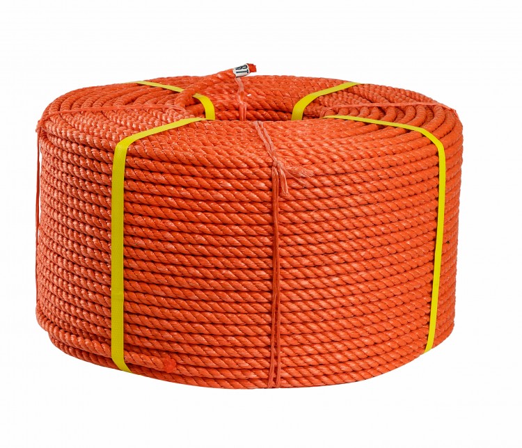 Трос трехпрядный полипропиленовый, d 14 мм, L 200 м, арт. CRPP14M,          Monteisola Corde 