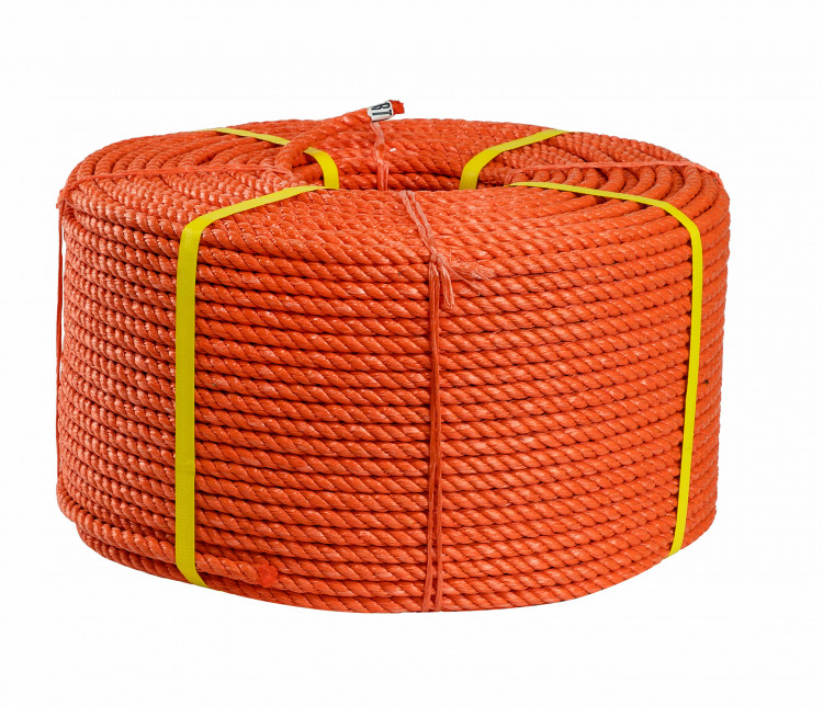 Трос трехпрядный полипропиленовый, d 14 мм, L 200 м, арт. CRPP14M,          Monteisola Corde 