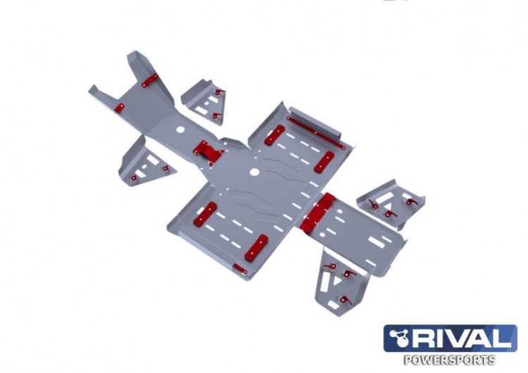 Комплект AL защиты днища Stels Leopard 500, 600, 650 YS (2014-), арт. 444.6720.1-riv,          Rival 