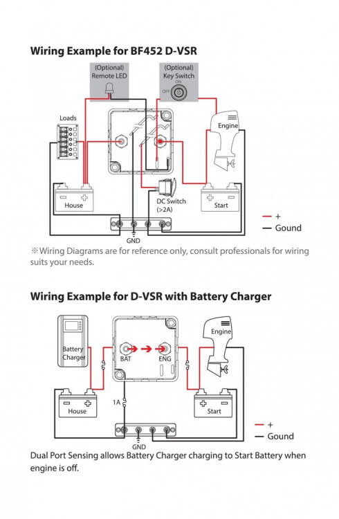 Реле зарядное DVSR с комплектом для подключения второго АКБ, арт. BF452KIT,          YIS Marine  Реле зарядное DVSR с комплектом для подключения второго АКБ, арт. BF452KIT,          YIS Marine