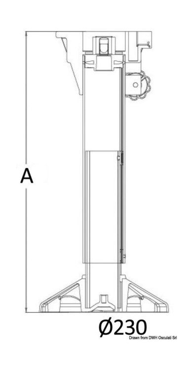 Стойка для сидений Waverider амортизирующая регулируемая 580-710 мм, арт. MA774-3,          OceanSouth 