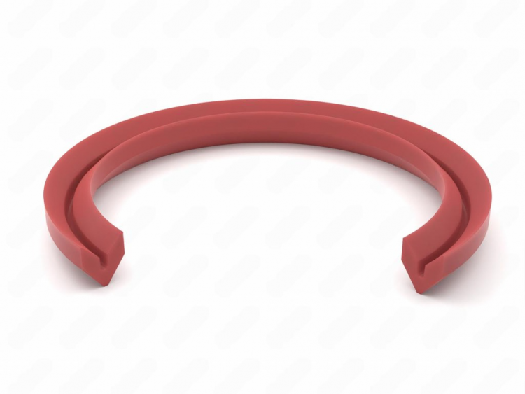 Манжета M 125x145, шевронная, аналог ГОСТ 22704-77, полиуретановая,PU54/M92/красный, 70-08-0841-poly , арт. 70-08-0841-poly,          Полиуретан 