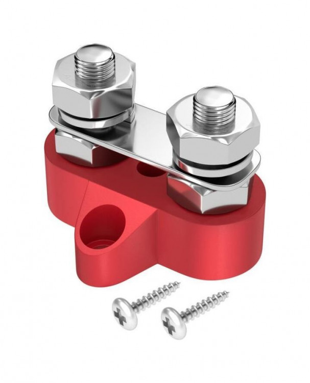 Клемма-штифт двойная, M6, красная, арт. 4620136060059,          MARINE ROCKET  Клемма-штифт двойная, M6, красная, арт. 4620136060059,          MARINE ROCKET