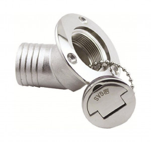 Горловина заливная угловая для дизтоплива 38 мм, Marine Rocket