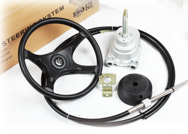 Рулевой комплект (редуктор YK7-A / трос M66-14FT / руль 161D) (N-Flex), арт. YK7-A-14FT-161-D,          N-FLEX 