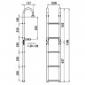 Трап складной с горизонтальным креплением, 5 серых ступени (ширина 220 мм.), арт. 040179GT, Техномарин Трап складной с горизонтальным креплением, 5 серых ступени (ширина 220 мм.), арт. 040179GT, Техномарин