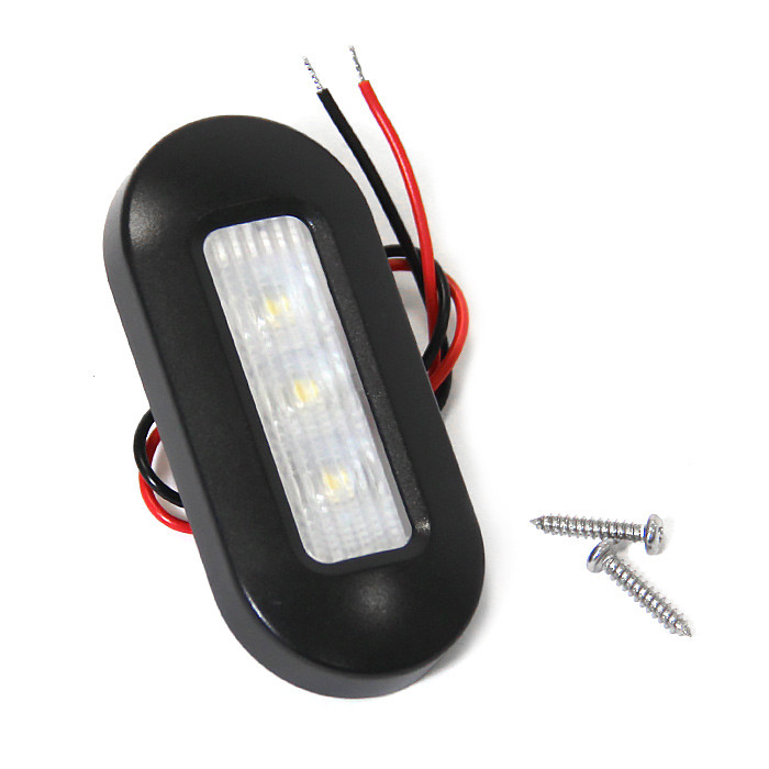 Светильник для подсветки палуб и трапов светодиодный 75х32 мм, белый холодный свет, черный, арт. B013106-CWHB,          Anheart Marine 