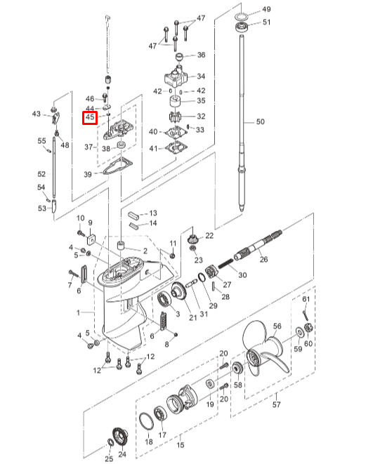 Уплотнение тяги реверса TOHATSU  MFS9.9/15/20 injector (3RS-66021-0), арт. 3RS-66021-0,          TOHATSU 