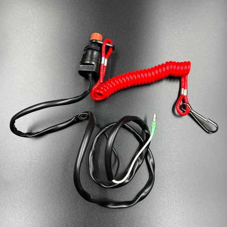 Кнопка аварийной остановки двигателя с чекой Yamaha 9.9-250, F4-350 , арт. 66T-82575-01-TW,          OMAX 
