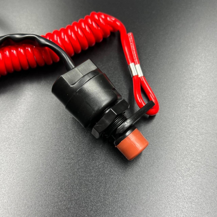 Кнопка аварийной остановки двигателя с чекой Yamaha 9.9-250, F4-350 , арт. 66T-82575-01-TW,          OMAX 