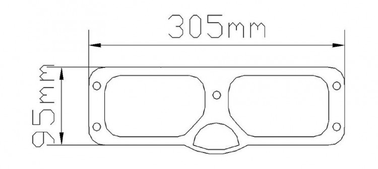 Накладка на транец внутренняя, черная, арт. SSCL00013104,          Sun Selection 