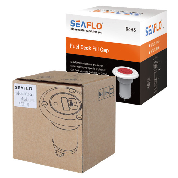 Заливная горловина для бака под топливо SEAFLO (Fuel) 38мм, белая, арт. SFCF1-01,          SeaFlo 